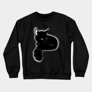 Colorful Animals - black cat Crewneck Sweatshirt